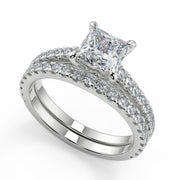 Jaylah Classic 4 Prong Princess Cut Diamond Engagement Ring - Nivetta